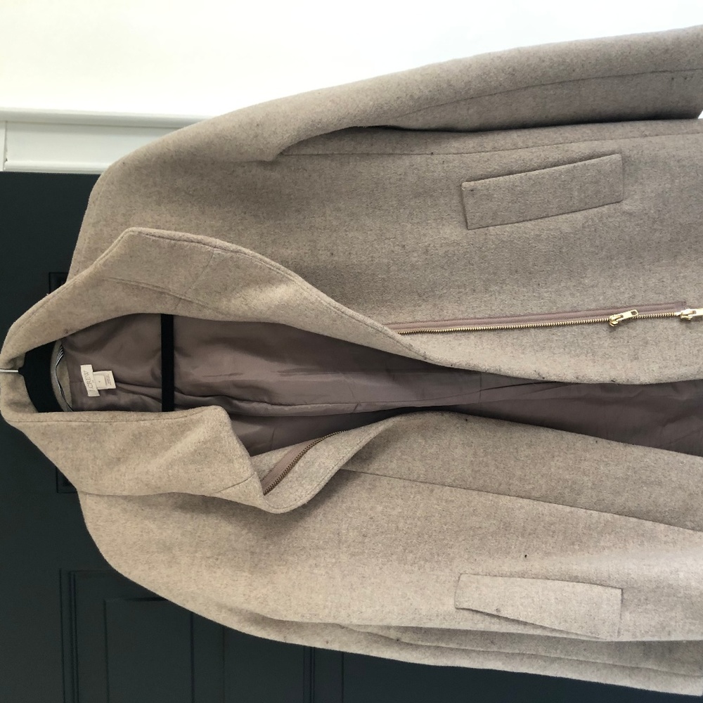 J.Crew City Cocoon Coat Beige Size 6
